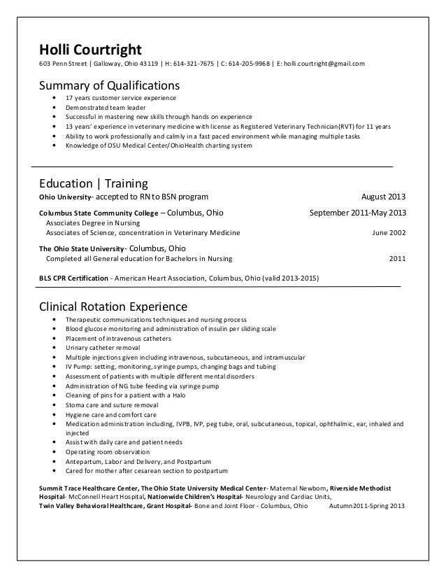 Dvm resume