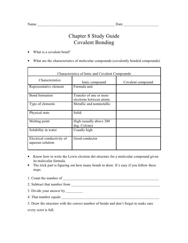 Worksheets Covalent Bonding Worksheet Answers covalent bonding worksheet answers delibertad delibertad