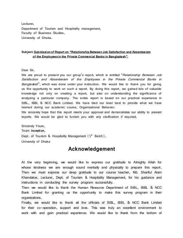 Literature review of job attitude