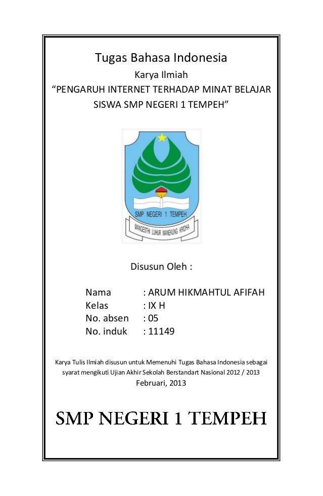 Cover karya ilmiah
