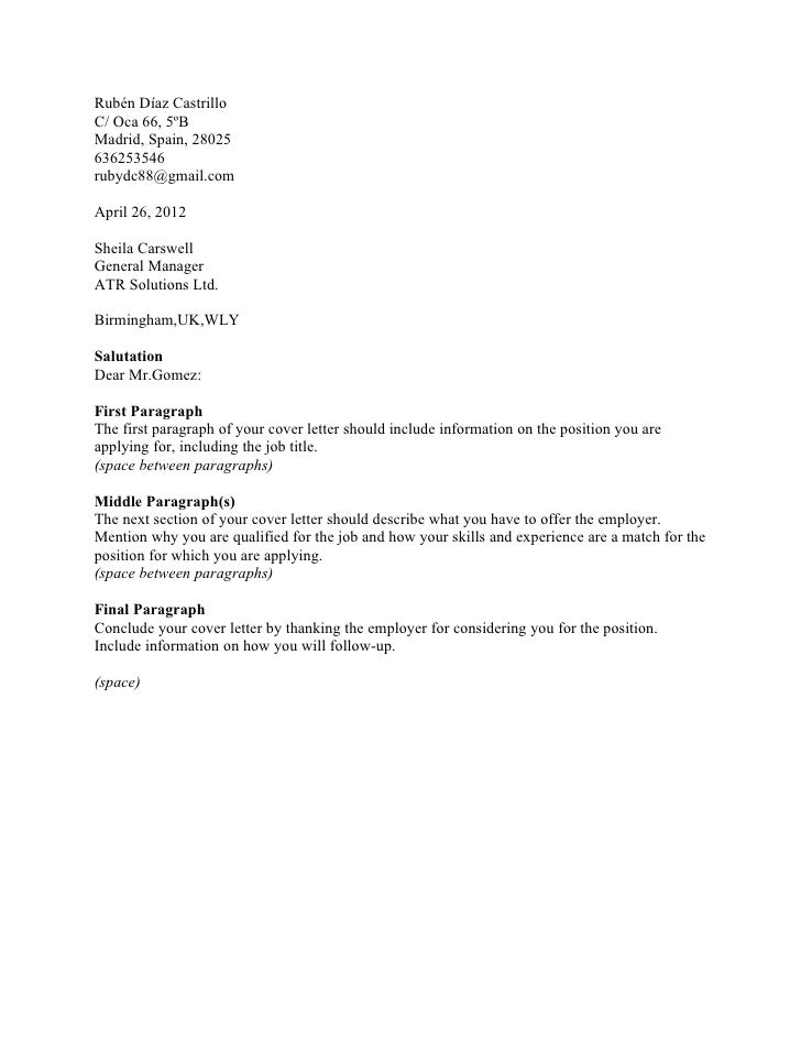 Sample Closing Paragraph Of Cover Letter