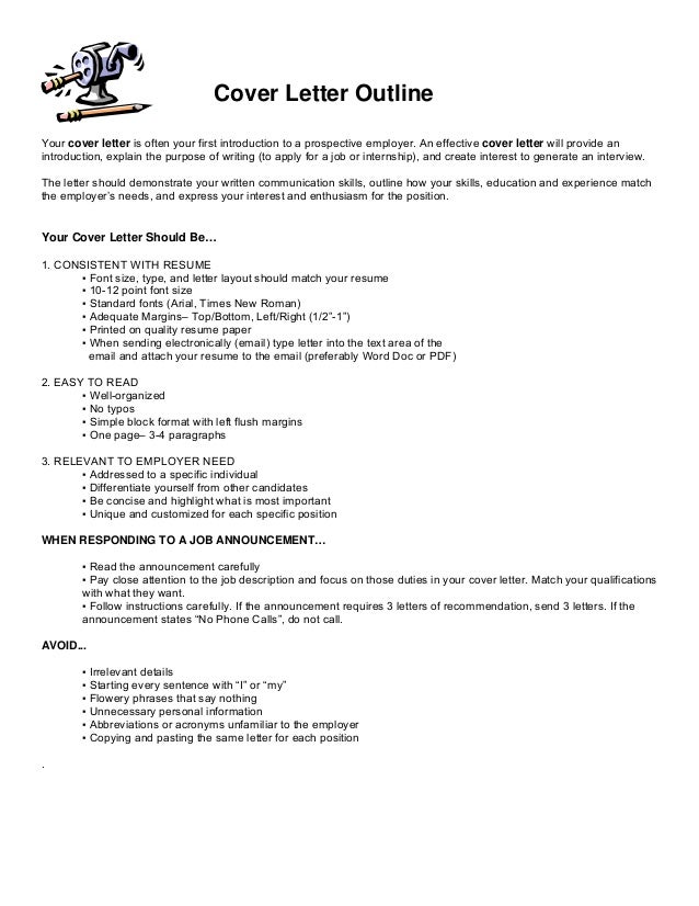 cover letter layout