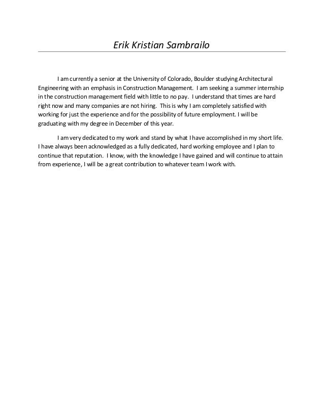 constructing a cover letter