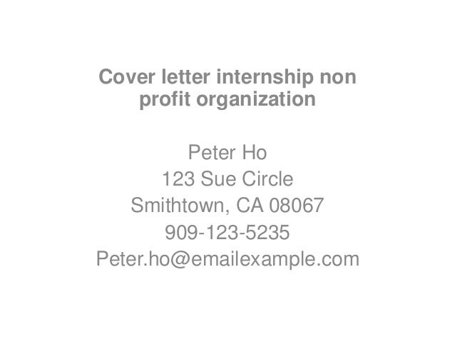 Non Profit Cover Letter Templates