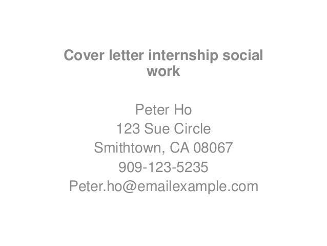 Internship cover letter computer science