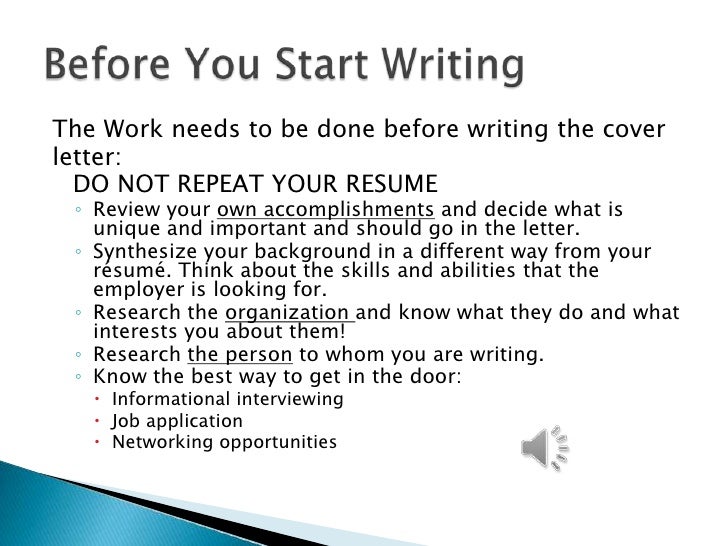 what should i write in my cover letter