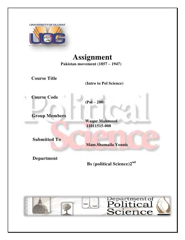 title page assignment