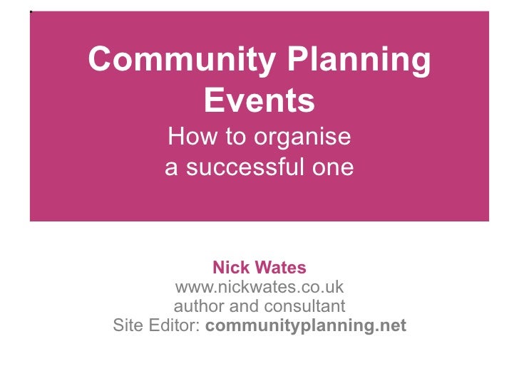 plan a community event