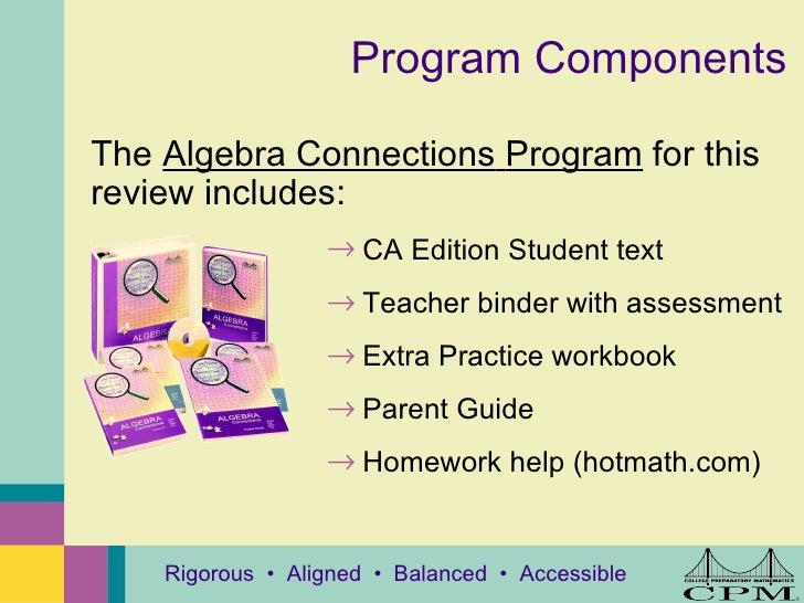 Homework help algebra connections
