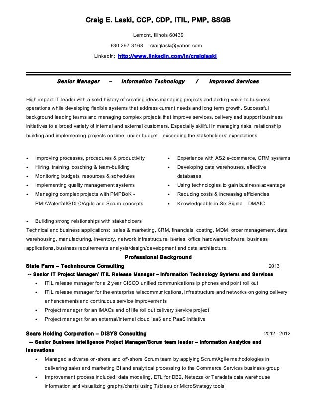 Itil Certified Resume Examples Itil Certified Resume Examples