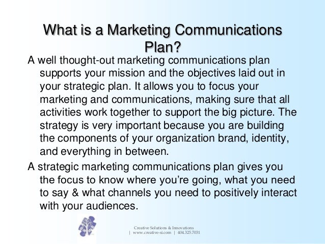 Marketing And Communications Plan Template from image.slidesharecdn.com