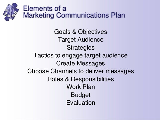elements of strategic communication plan elements of strategic communication plan