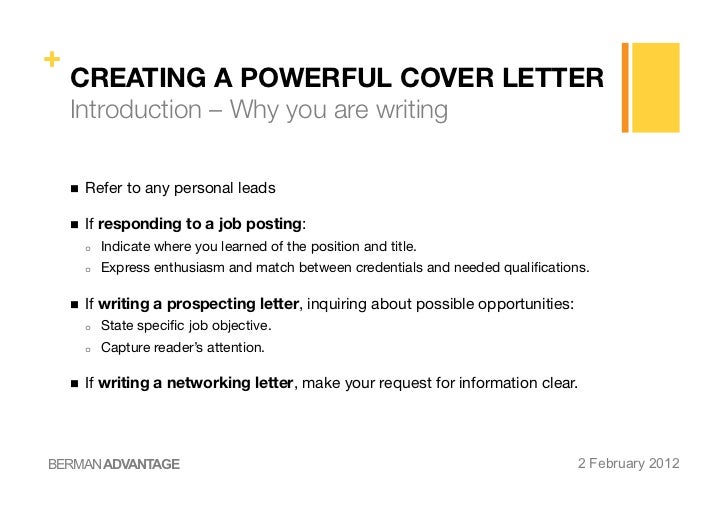 Cover letter inquiring job opportunities