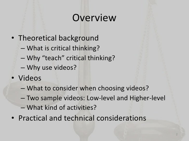 A Level Critical Thinking