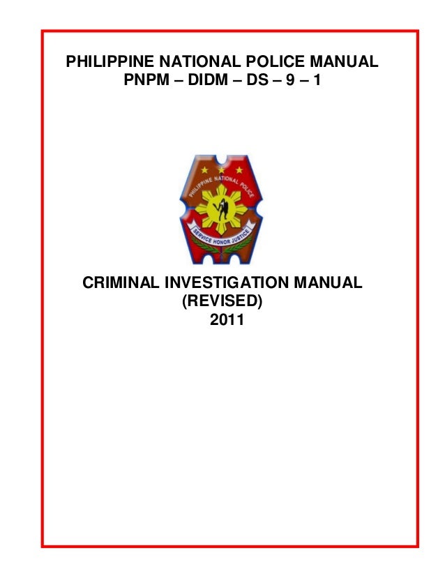 Criminal Investigation Manual Criminal Investigation Manual