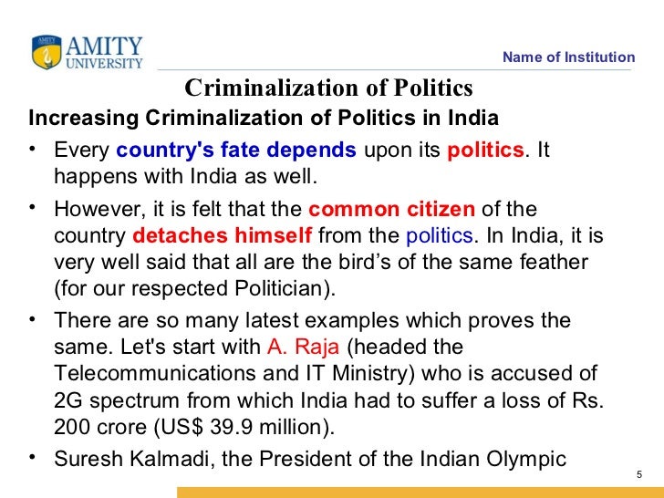 criminalisation of politics criminalisation of politics