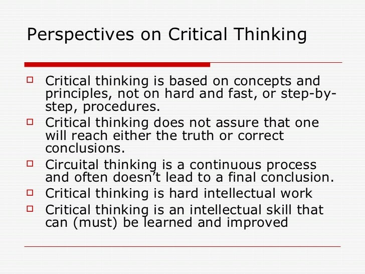 critical thinking is not important critical thinking is not important