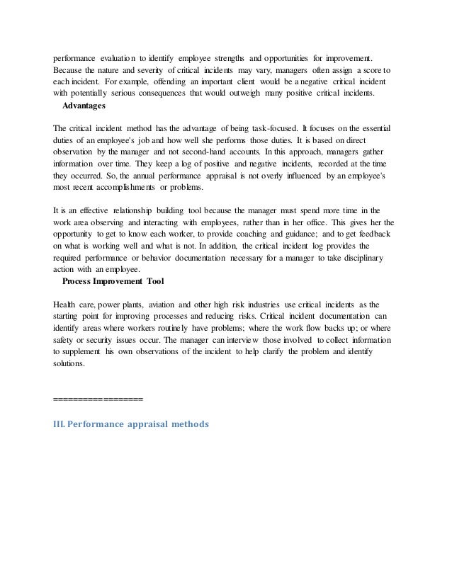 Essay Method Of Appraisal