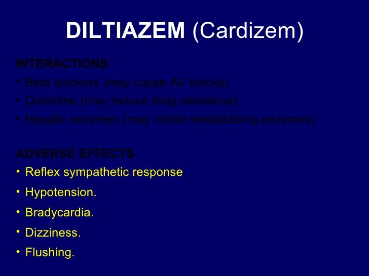 does diltiazem cause bradycardia