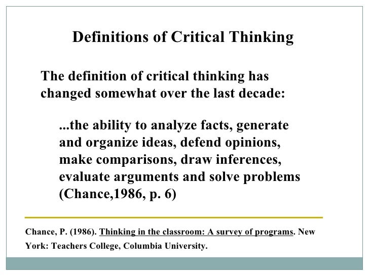 explain critical thinking with examples