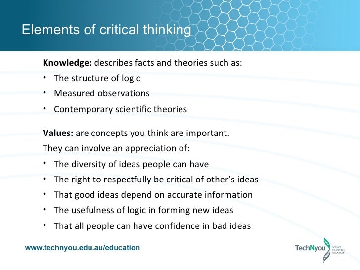 Elements Of Thought Critical Thinking