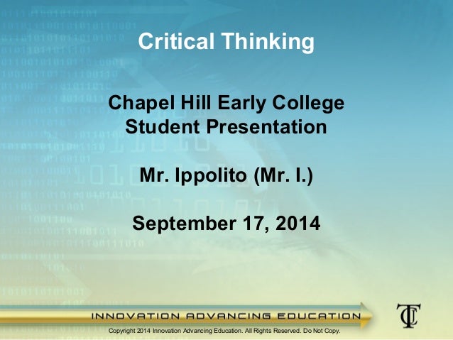 critical thinking 2014