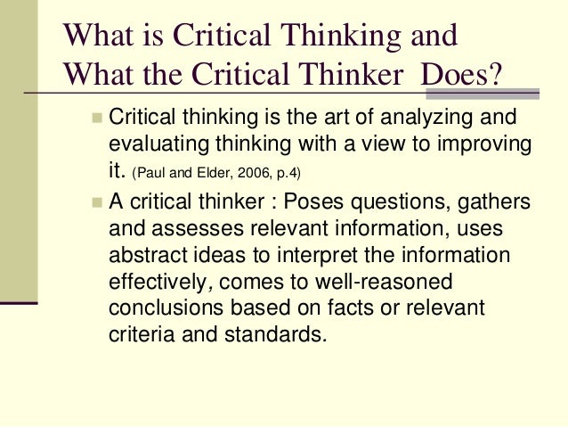 Stages of Critical Thinking Development by Taylor Capson