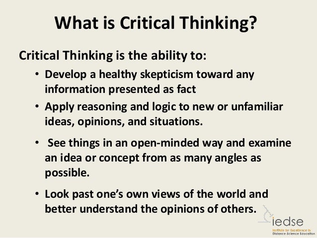 Critical thinking methods pdf