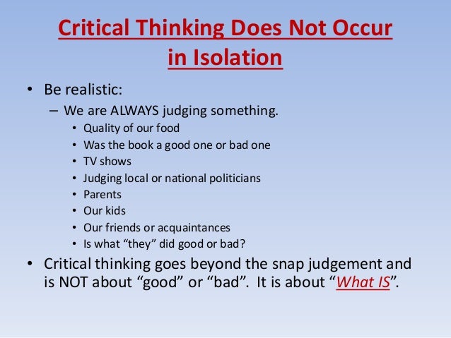 Defining Critical Thinking