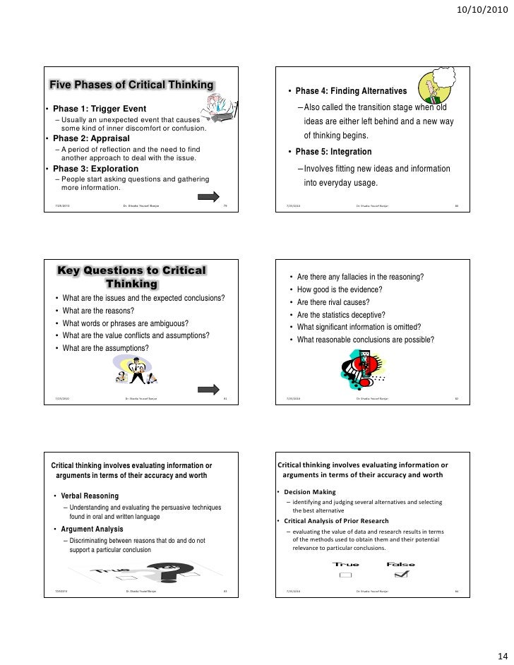 4 steps of the critical thinking process