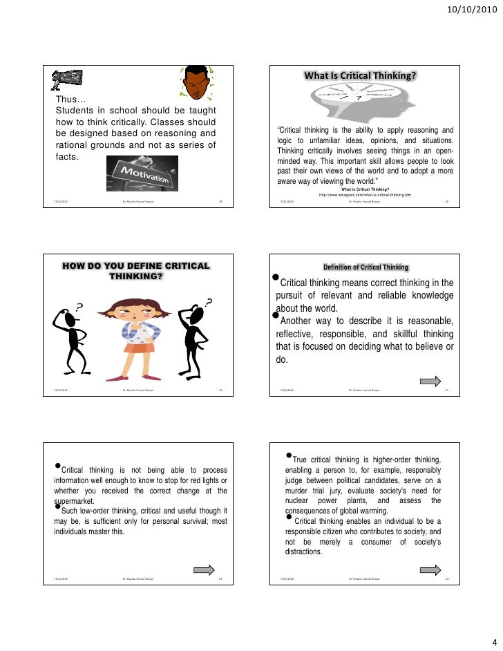 Nature Of Critical Thinking