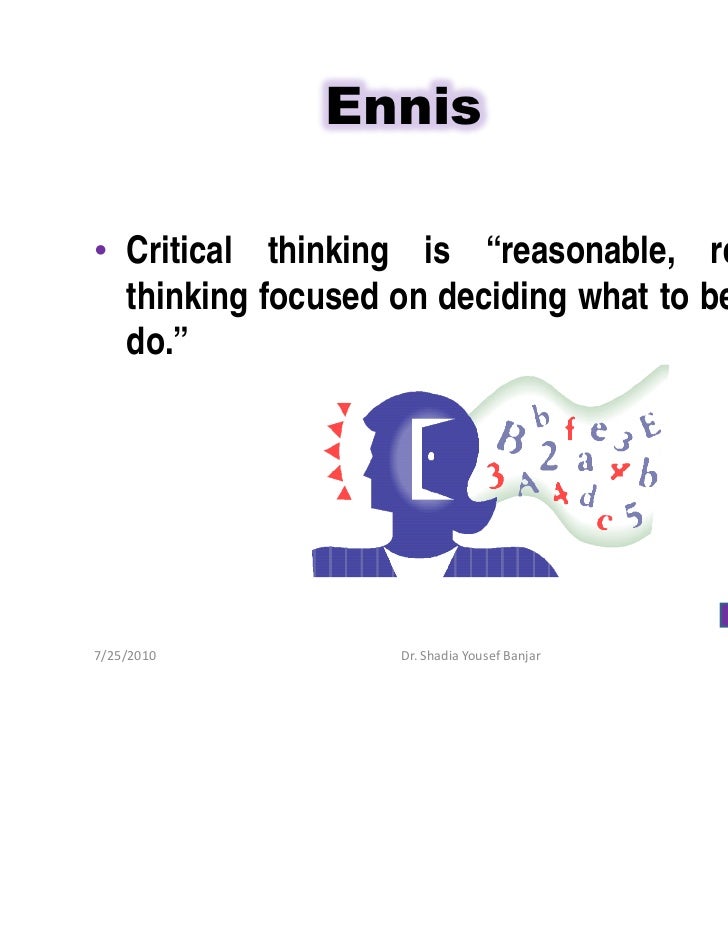 Critical Thinking And Reflection