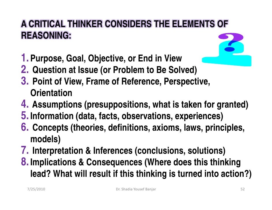 8 elements of thoughts and reasoning 8:00 am-6:00 pm 1-800-933-ascd for this reason, evaluation precedes creation in the revised model anderson sees the act of “creating” as combining elements into a pattern that had not existed before ask students to write “dear author” letters based on their thoughts about a particular book or piece of writing. 8 elements of thoughts and reasoning 8:00 am-6:00 pm 1-800-933-ascd for this reason, evaluation precedes creation in the revised model anderson sees the act of “creating” as combining elements into a pattern that had not existed before ask students to write “dear author” letters based on their thoughts about a particular book or piece of writing.