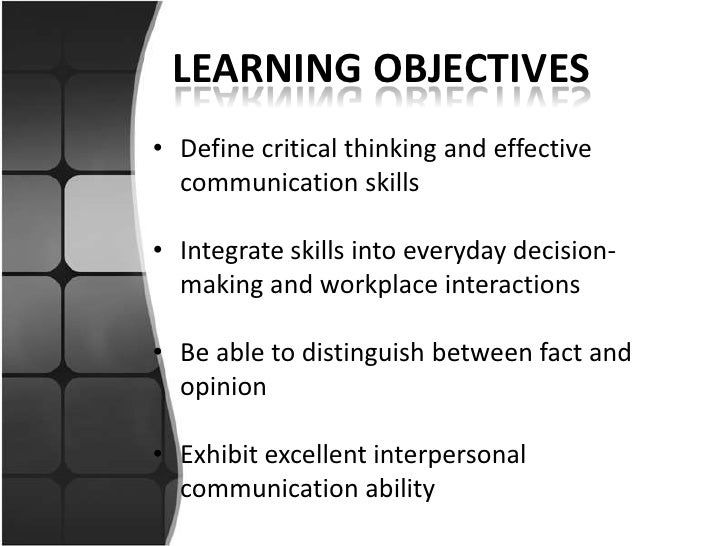Critical Thinking - Skills You Need
