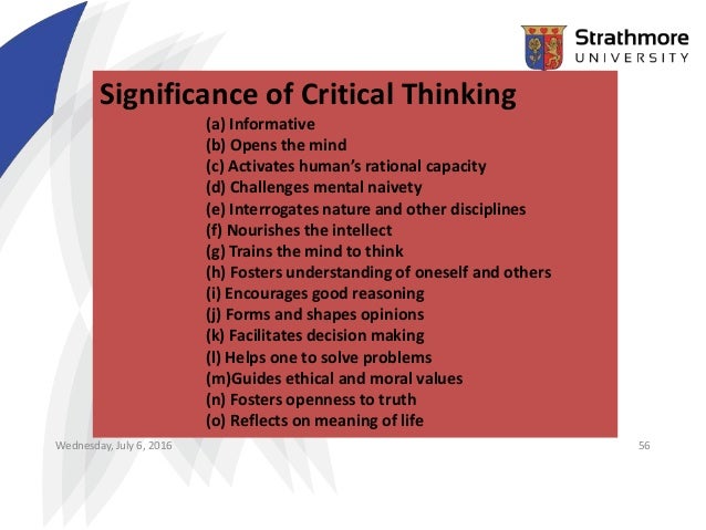 Meaning of critical thinking in philosophy