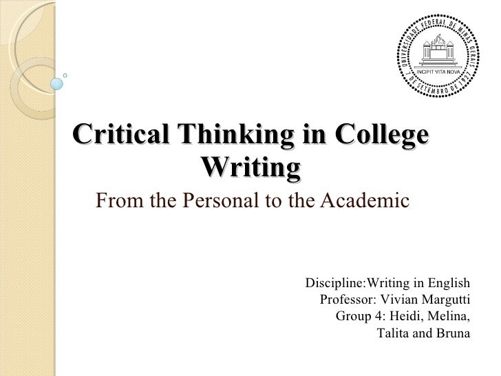 critical thinking academic writing