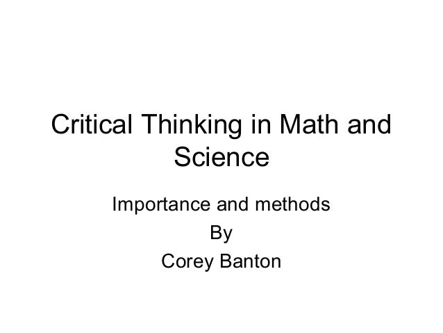 Critical thinking powerpoint - SlideShare