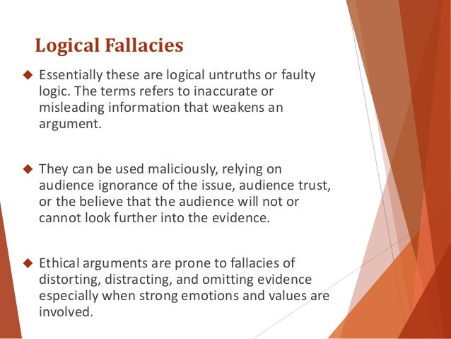 Examples of fallacies in critical thinking