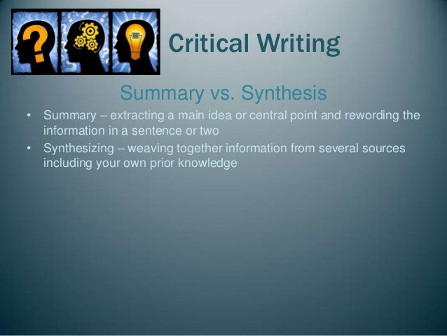 Synthesis of research on critical thinking