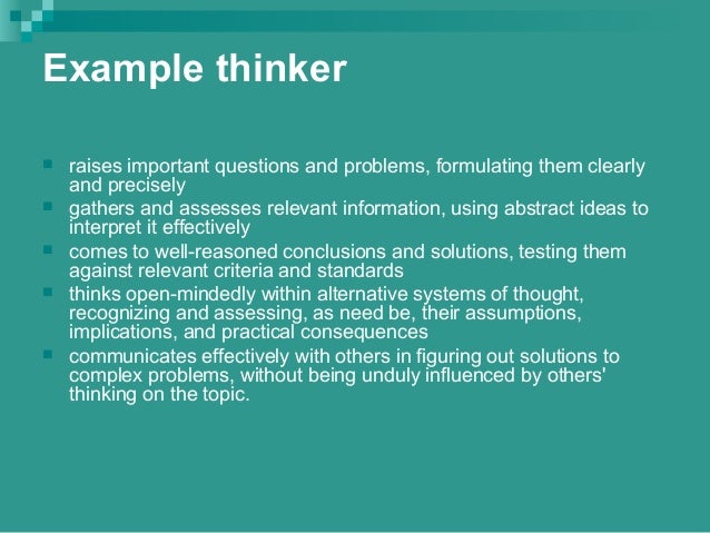 Critical thinking and practical reasoning questions