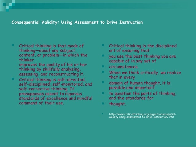 The importance of critical thinking