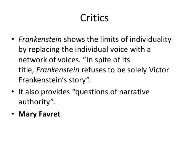 Critical essays on frankenstein
