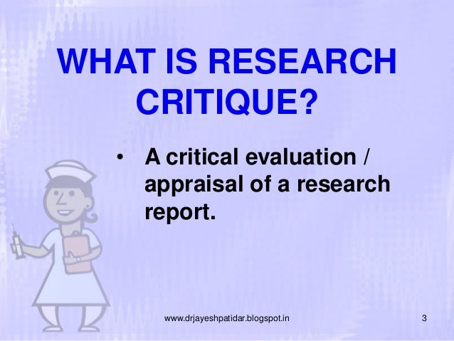 How to critique a nursing research article example