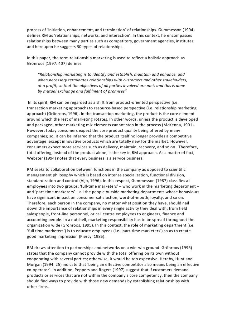 Customer research paper