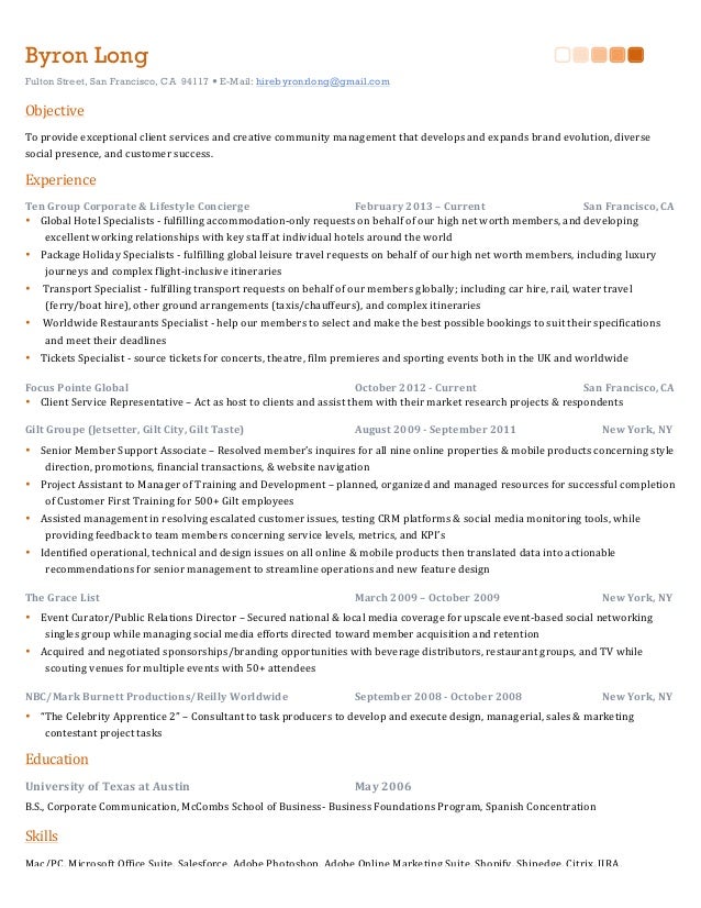 Resume and experience education dma and crm