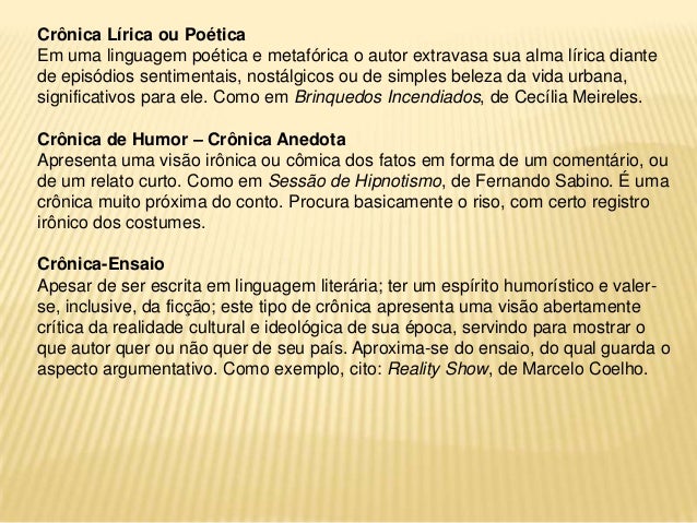 Cronica ensaio exemplo Cronica ensaio exemplo