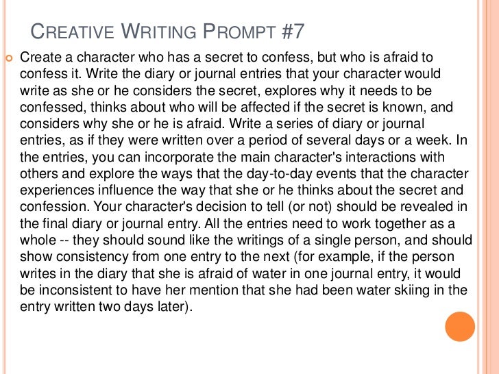 Creative writing journal prompts middle school