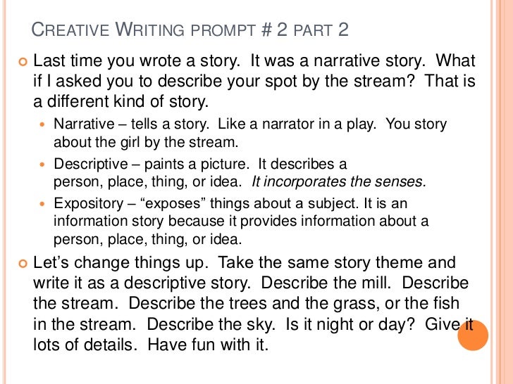 Topics of creative writing for students