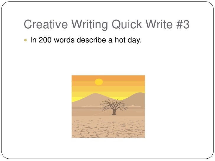 Topics of creative writing