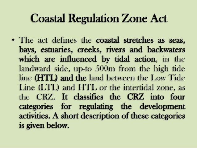 coastal regulation zone Coastal zone the south carolina coastal management program was established under the guidelines of the national coastal zone management act (1972) as a state-federal partnership to comprehensively manage coastal resources. coastal regulation zone Coastal zone the south carolina coastal management program was established under the guidelines of the national coastal zone management act (1972) as a state-federal partnership to comprehensively manage coastal resources.